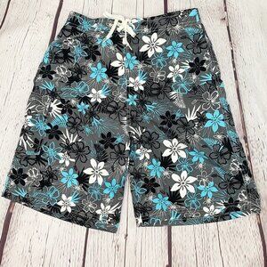 MAUI WAVES SURF HAWAIIAN SWIM TRUNKS BOYS XL/18